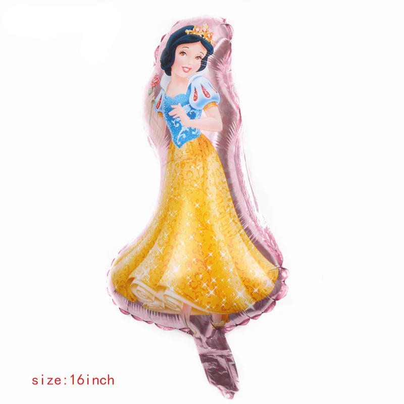 1pc 16in-princess3 Принцесса воздушный шар из фольги для вечеринок для девочек детский душ Гелиевый шар День Рождения декорации на свадьбу, вечеринку украшения - Цвет: 1pc 16in-princess3