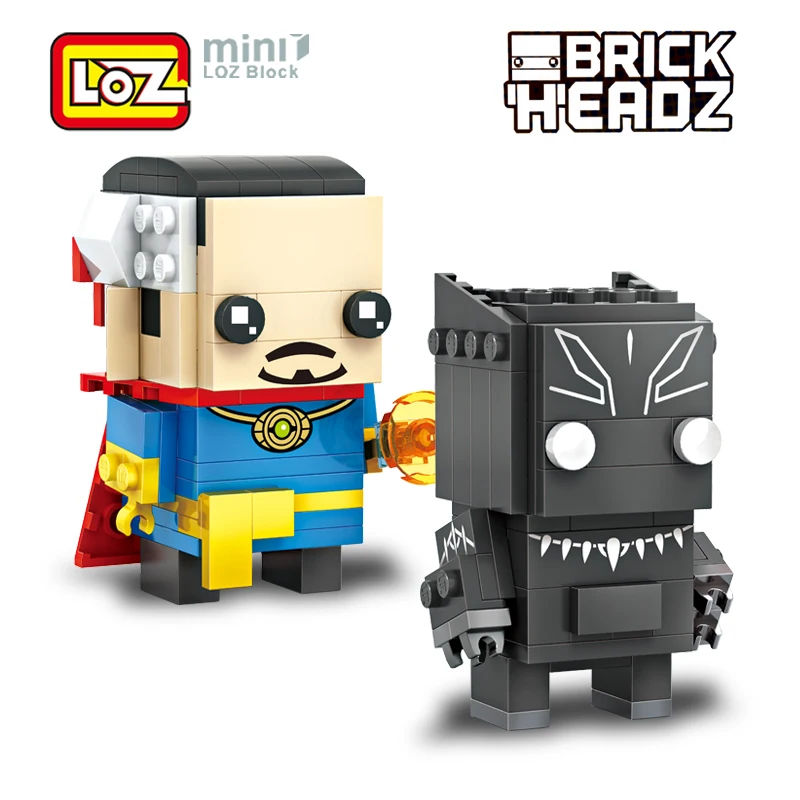 

LOZ Doctor Strange and Black Panther T'Challa Wakanda Mini Blocks Brick Heads Action Figure Brinquedos Toy 6+Age 219PCS 1704