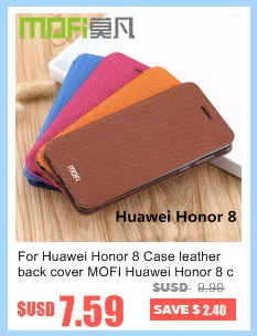 Флип-чехол для huawei honor 8, чехол, MOFI, кожаный кошелек, чехол с отделением для визиток, встроенный для huawei honor 8, funda capas 5,2
