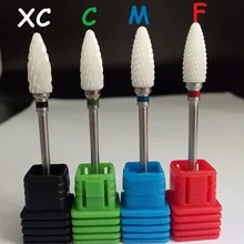 High quality 1PCS ceramic flame nail drill bits for electric nail manicure pedicure cutter machine tools,mix Grit