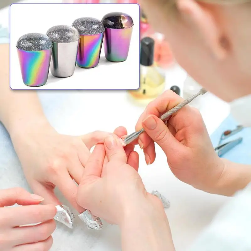 1PC Colorful Nail Art Decoration Seal Stamp Transparent Silicone Template Seal Stamp with Cover DIY Nail Art Manicure Tools