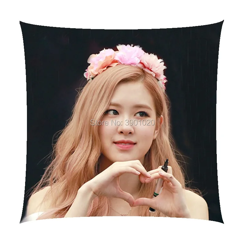 Girlfriend Jennie rose квадратная подушка kpop Blackpink подушки домашний индивидуальный подарок на день рождения