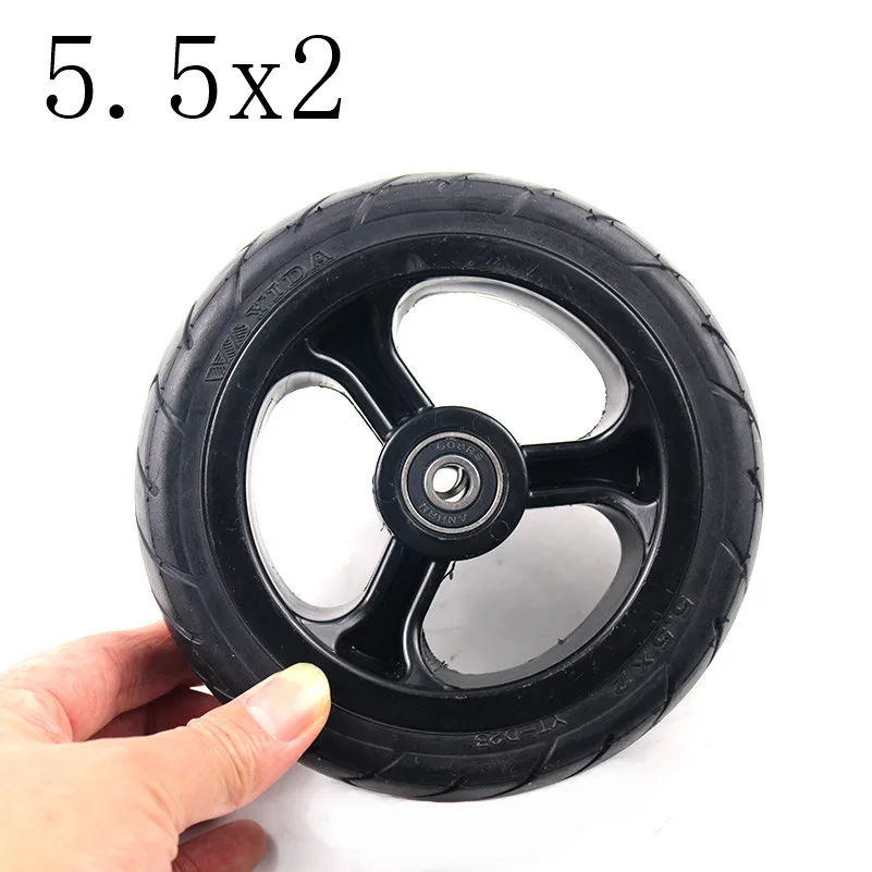 Хорошее качество 5.5X2wheel твердые шины для Jackhot углеродного волокна скутер Fastwheel F0 Электрический Скут шины Долли Gocart