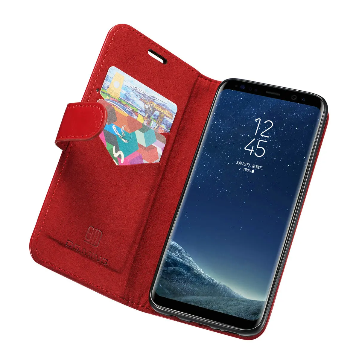 DG. Ming для Samsung Galaxy S8 S9 плюс S7 Edge Note 8 чехол Роскошный футляр из натуральной кожи Винтаж флип защитный чехол-бумажник на магните для телефона с функцией подставки