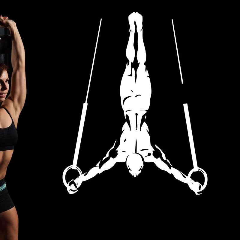 Gym Sticker Ring Fitness Decal Body-building Posters Vinyl Wall Decals Pegatina Quadro Parede Decor Mural Gym Sticker