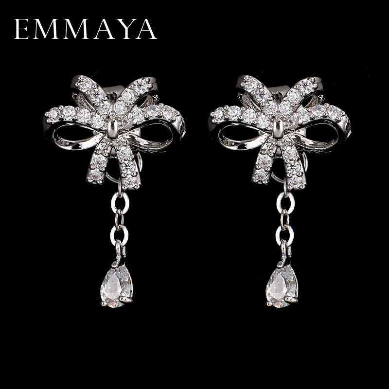 Us 5 78 35 Off Emmaya Top Quality Bowknot Aaa Cz Earrings White Gold Color Fashion Jewelry For Party In Drop From Us 5 78 35 Off Emmaya Top Quality Bowknot Aaa Cz Earrings White Gold Color Fashion Jewelry For Party In Drop From