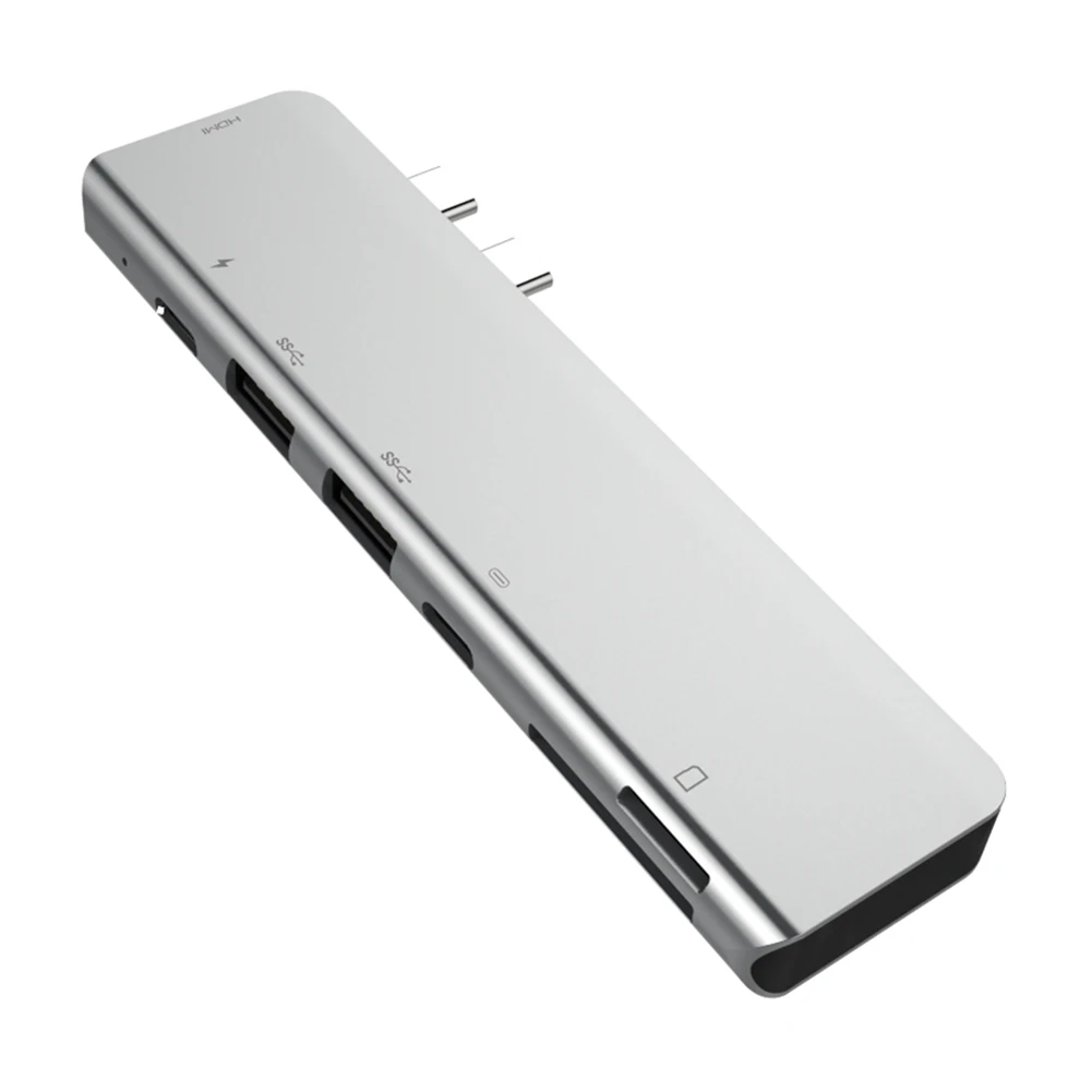 USB C концентратор двойной тип C для Мульти USB 3,0 HDMI адаптер с SD/TF кардридер USB-C 3,0 сплиттер порт USB-C концентратор для MacBook Pro