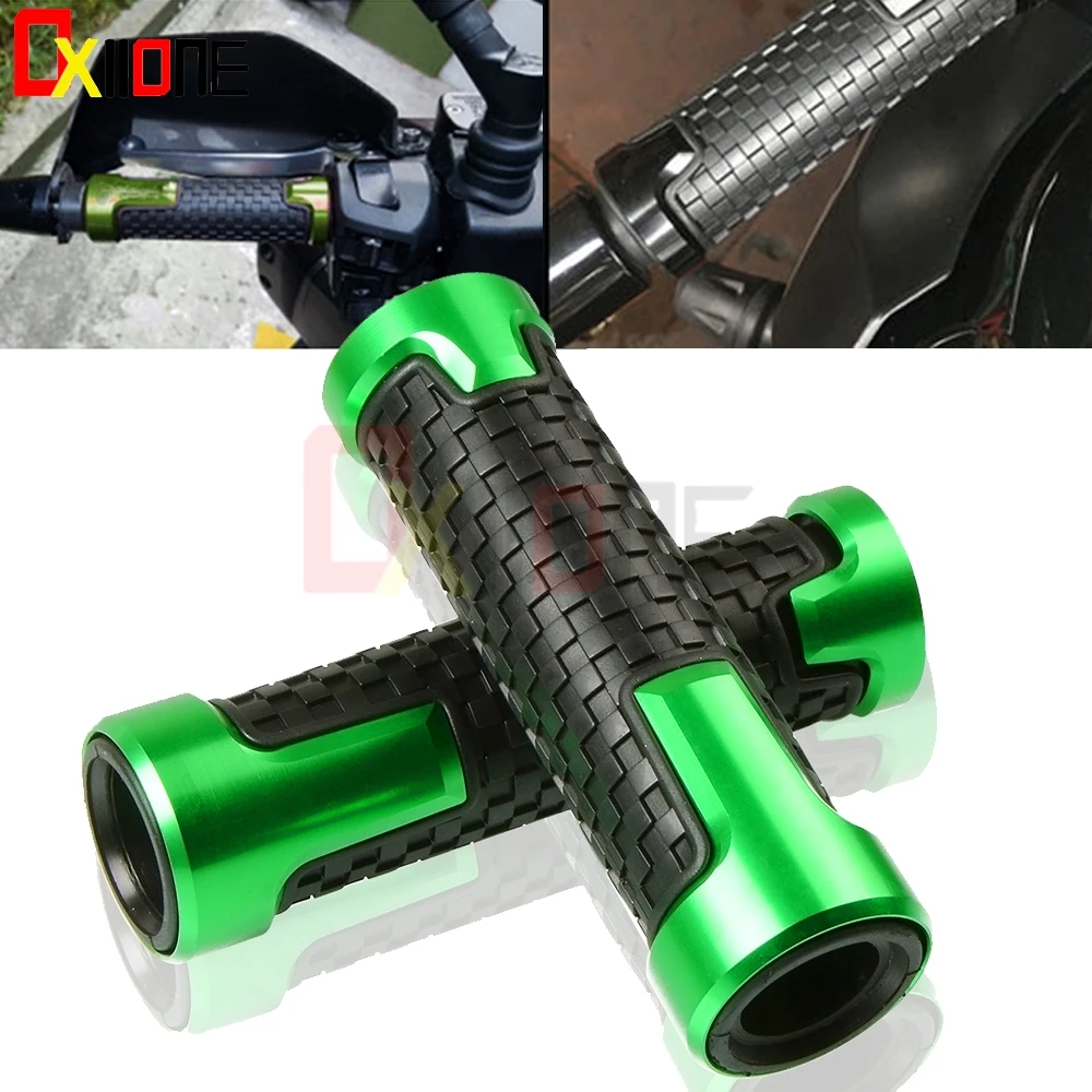 CNC алюминиевый 7/" резиновый мотоцикл руль ручки аксессуары для мотоцикла Ручка Бар для Kawasaki Z250 Z300 Z650 Z900 Z1000