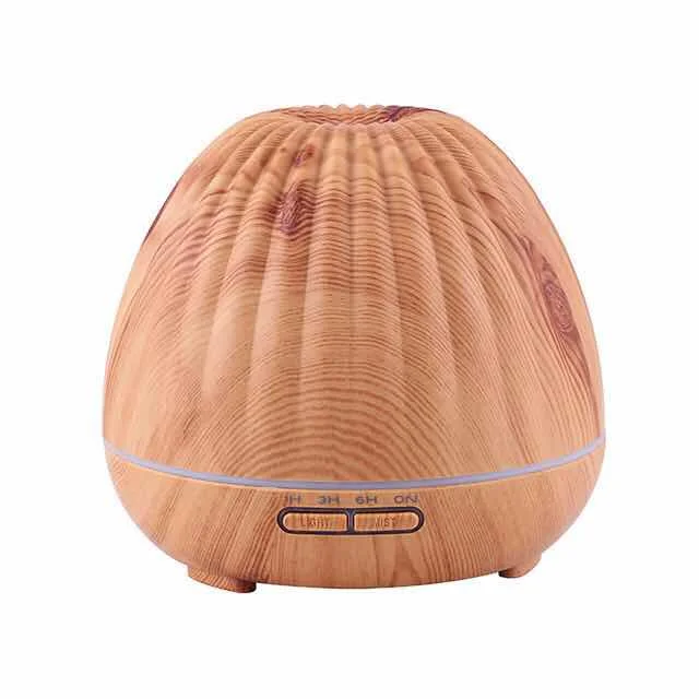 

New type wood grain humidifier, 7 color light ultra mute remote control essential oil diffuser, suitable for home office 300ml