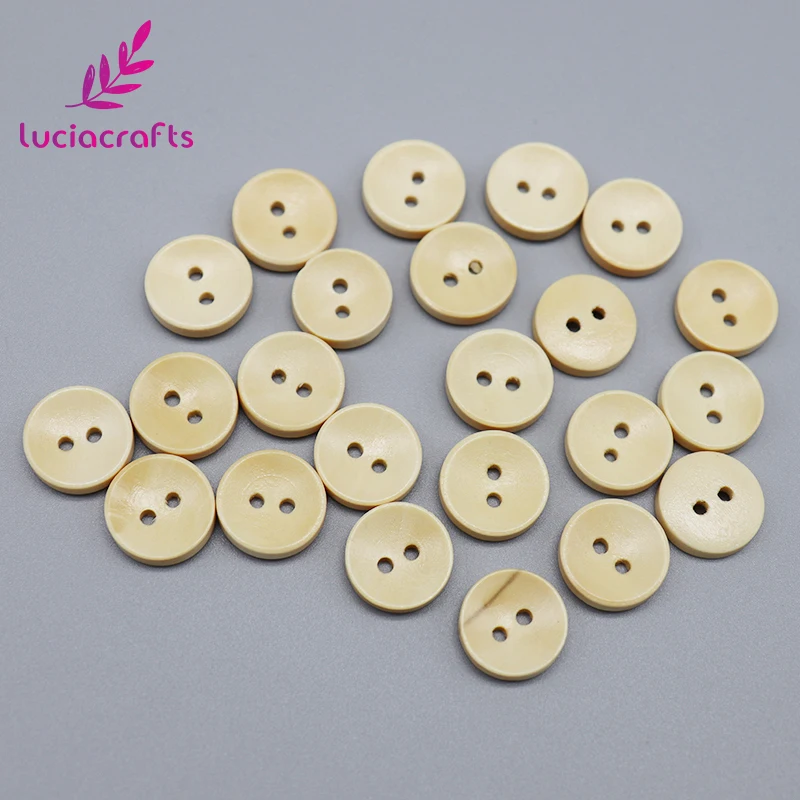 Lucia crafts 24 шт. 12 мм/13 мм/15 мм натуральные круглые деревянные пуговицы DIY Швейные Скрапбукинг аксессуары для одежды с 2 отверстиями E0214
