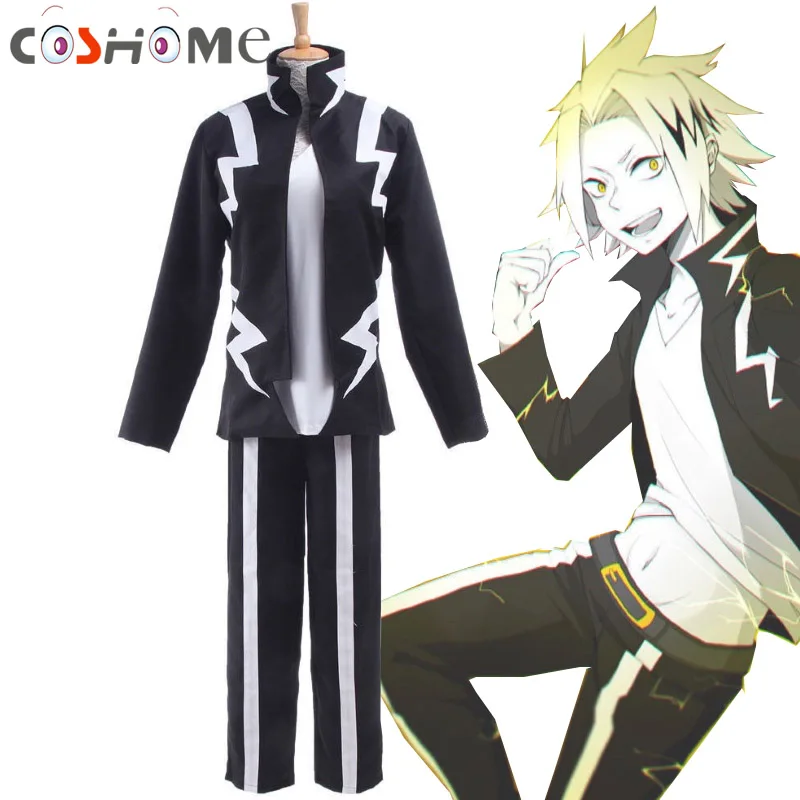 Coshome Boku No Hero Academy My Hero Academy Kaminari Denki парики Косплей Костюм Школьная форма мужской боевой костюм