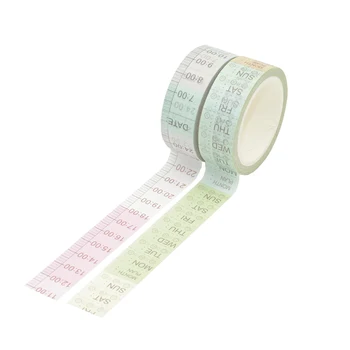 

Weekly Washi tape Masking Papeleria Material Escolar Planner Time Schedule School Tools Scrapbooking Washitape Fita Adesiva DIY