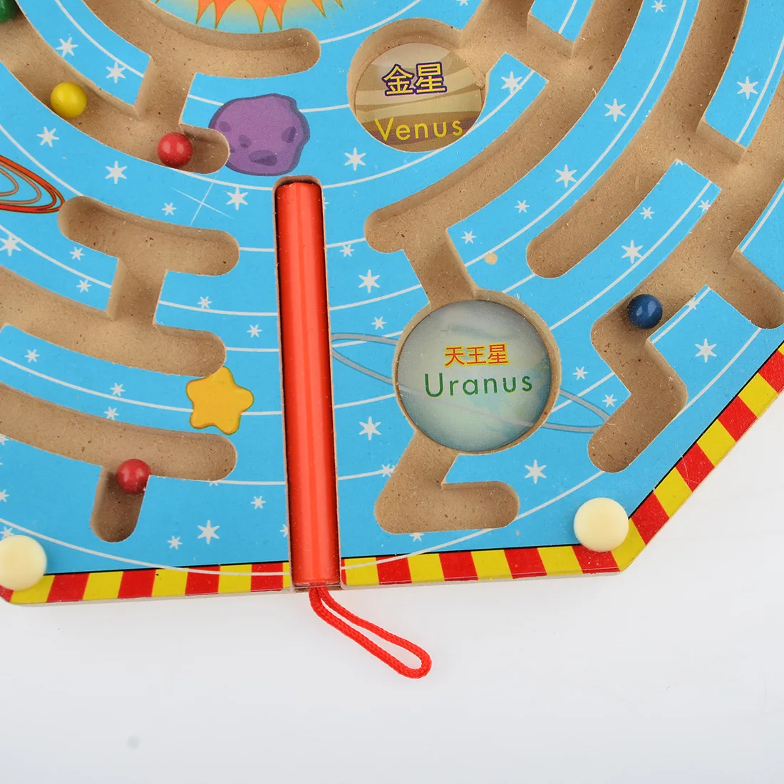UTOYSLAND магниты головоломка Лабиринт детская деревянная игрушка девять планет Магнитный лабиринт веселые игры для детей Обучающие Развивающие игрушки