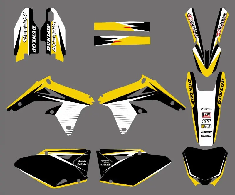 H2CNC Наклейка Графический фон для Suzuki RMZ450 RM Z450 2008 2009 2010 2011 2012 RMZ Z 450|team decals|decal graphicsteam