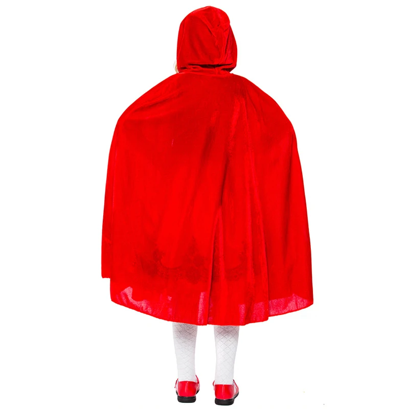 H& ZY/Рождественский Костюм с красной шапочкой для девочек; Детские вечерние костюмы для костюмированной вечеринки на Хэллоуин; маскарадный костюм; плащ для костюмированной вечеринки