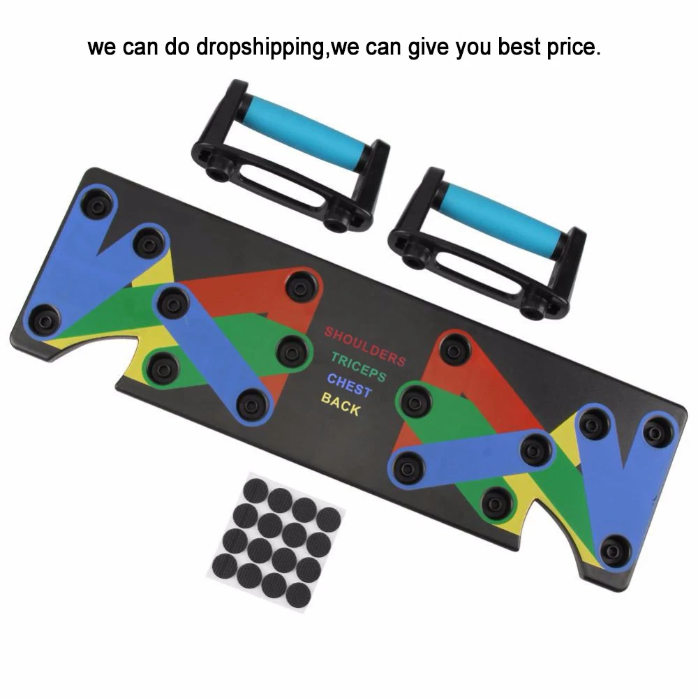 

Push Up Rack Board 9 in 1 Body Building System Fitness Comprehensive Exercise Workout Training Gym Exercise Pushup Stands