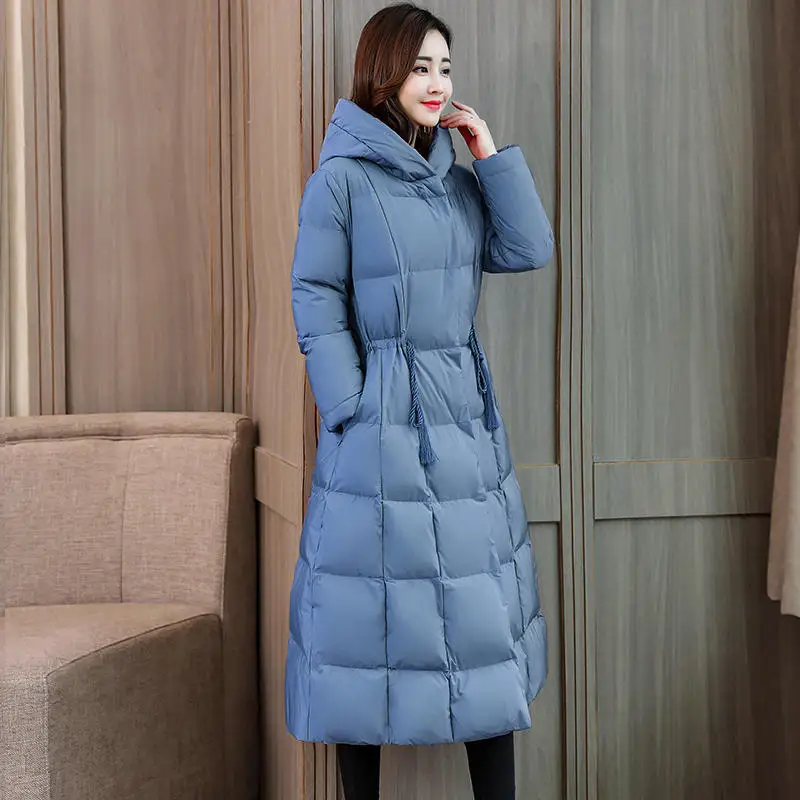 Winter Down Cotton Coat Women Parka Long Jacket Warm Thick Hooded Coat Femme Elegant Long Sleeve Loose Winter Jacket Women Q1771