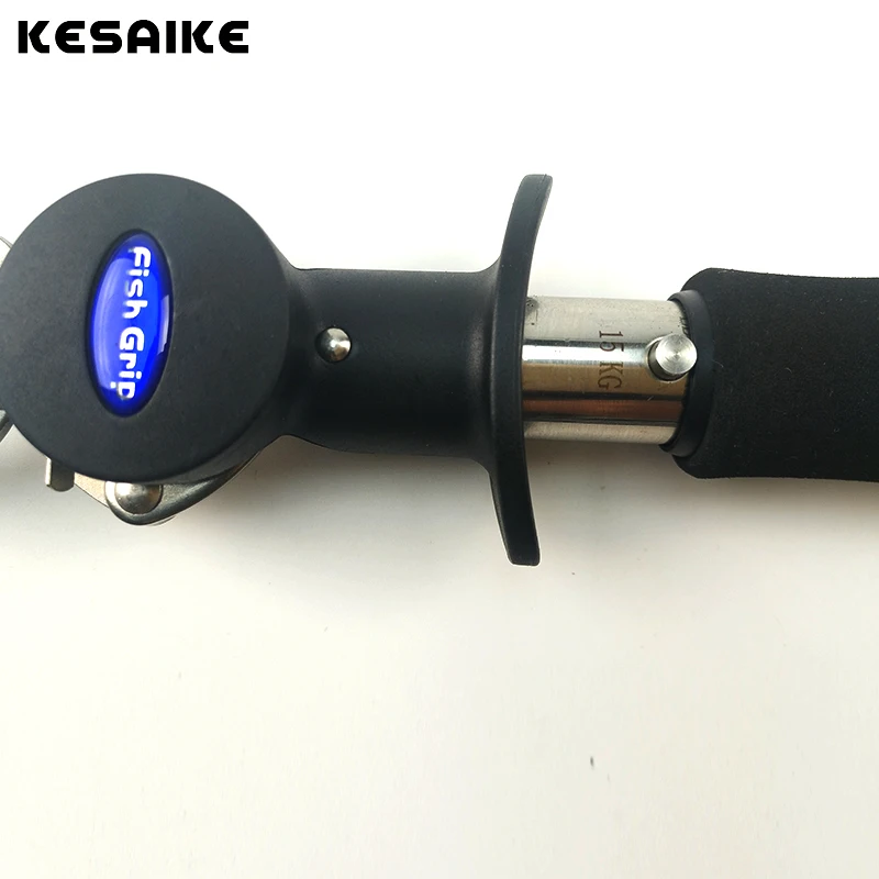 Kesaike 15 كيلوجرام/33lb تزن المقاوم للصدأ fish lip يستحوذون grabber القابض الصيد مع الصيد وزن مقياس الحاكم أداة يتناول