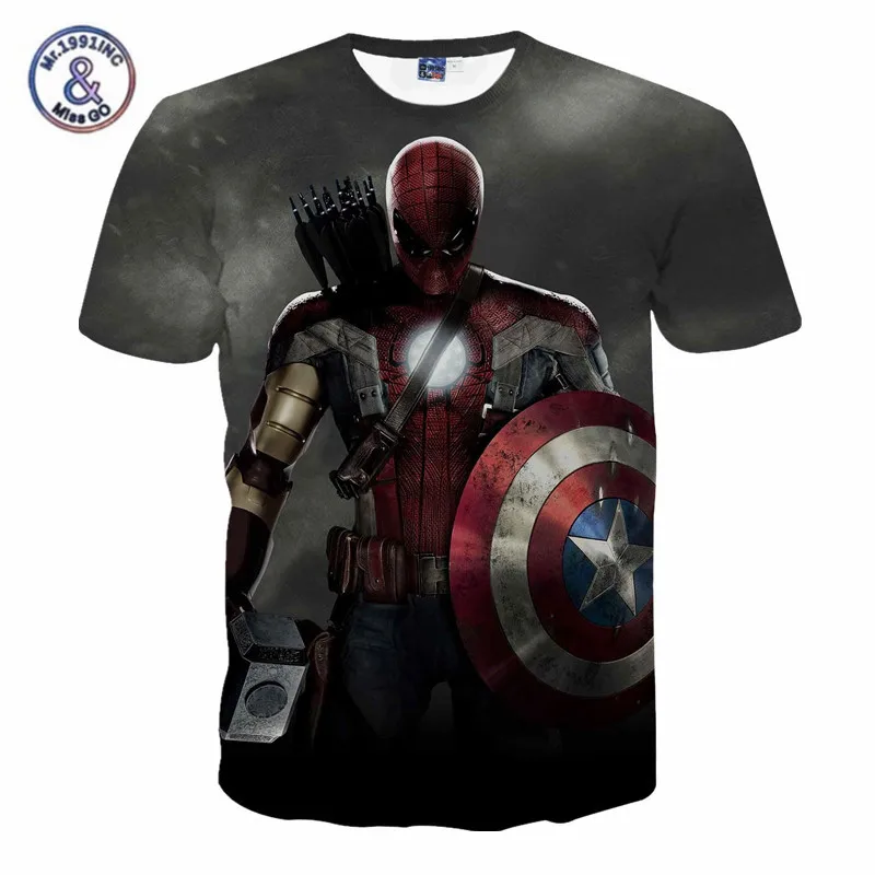 war infinity t avengers shirt mens Men Shirt T Superhero Captain Comic Avengers 2017 Marvel