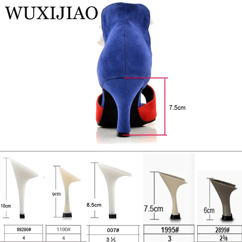 WUXIJIAO/Женская обувь для бальных и латиноамериканских танцев; Цвет черный, коричневый; Танцевальная обувь для сальсы и Танго; атласная обувь на толстом каблуке 6 см