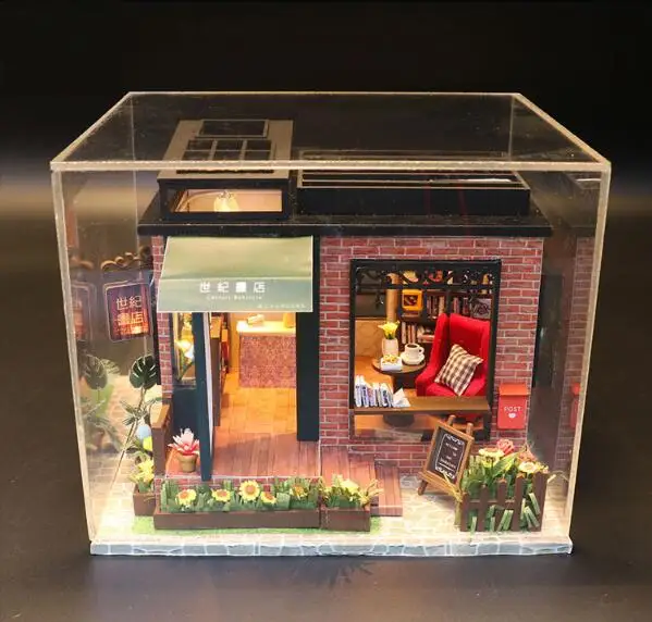 Assemble Wooden Miniature Diy Dollhouse Furniture Doll House Miniature Puzzle Handmade Kits Toys For Children Birthday Gift