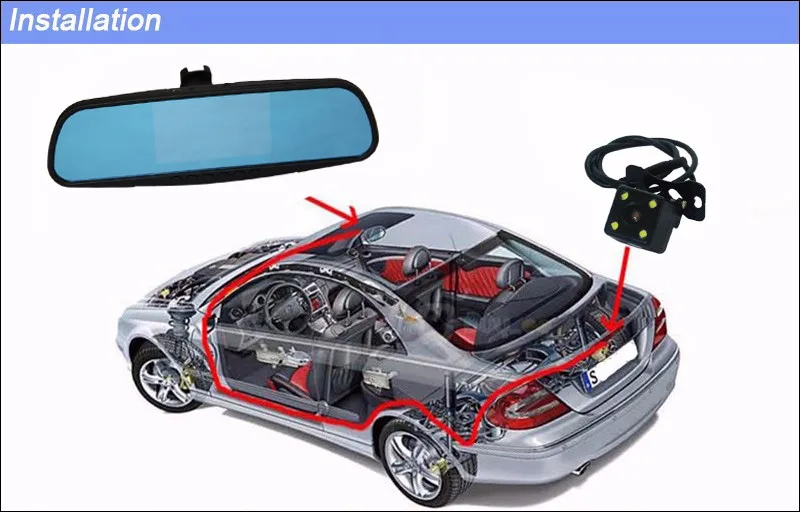 BigBigRoad для honda civic odyssey CR-Z Insight Автомобильная камера в зеркале DVR синий экран видеомагнитофон видеорегистратор с оригинальным кронштейном