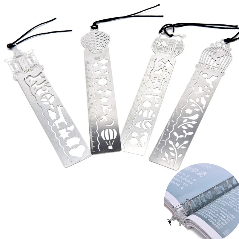 1 шт. Закладка линейка для книг из нержавеющей стали|book marks|book rulersteel bookmark |