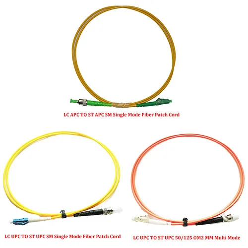 10 шт. 1,0 метров LC APC TO ST APC SM одномодовый LC UPC TO ST UPC SM/MM 50/125 многомодовый 1 Гбит/с OM2 Simplex 3,0 мм