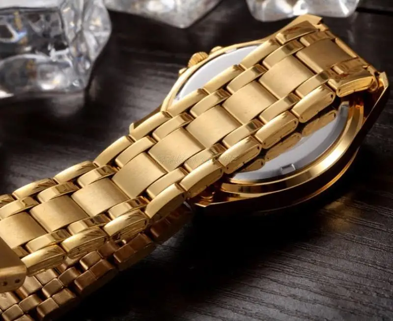 Высокое качество часы Модные мужские Роскошные CHENXI бренд золото нержавеющая сталь кварцевые наручные часы оптом золотые часы мужские PENGNATATE