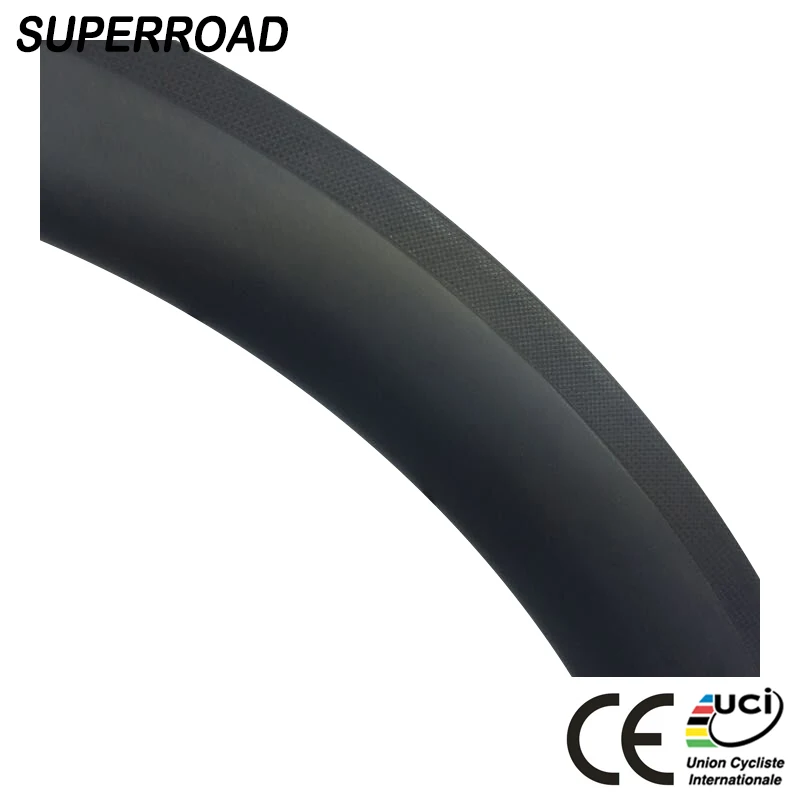Высокое качество Superroad 26 мм в ширину 45 мм Глубокий полный углерод 700C дорожный велосипед Трубчатые Ободы