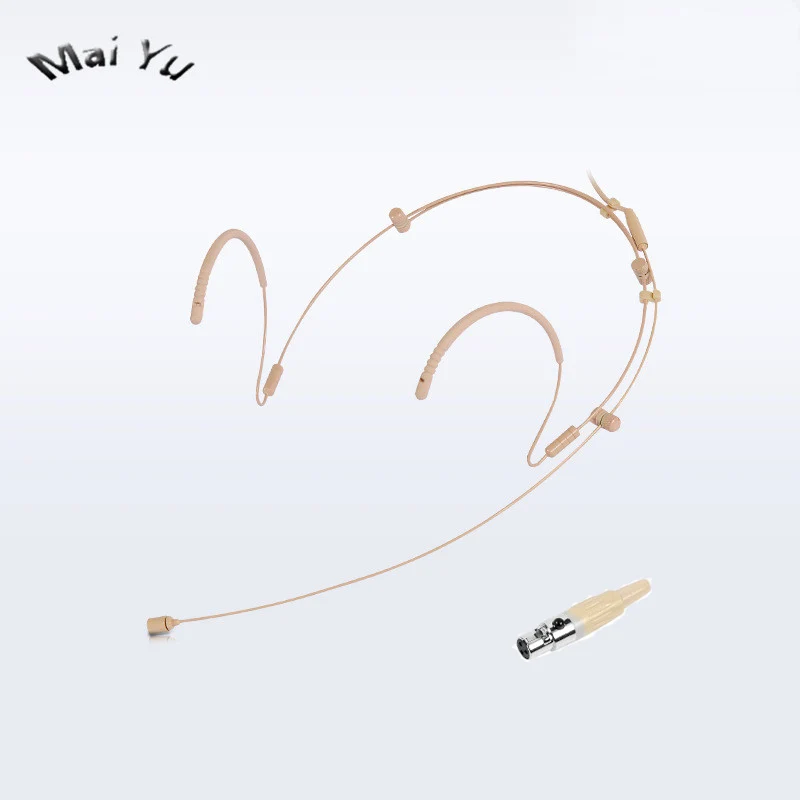 MINI XLR 3PIN Хорошее скрытие гарнитура микрофон конденсаторный бежевый сценическое шоу микрофон для AKG Samson и т. д. беспроводной передатчик Mini XLR 3pin - Цвет: MINI XLR 3PIN