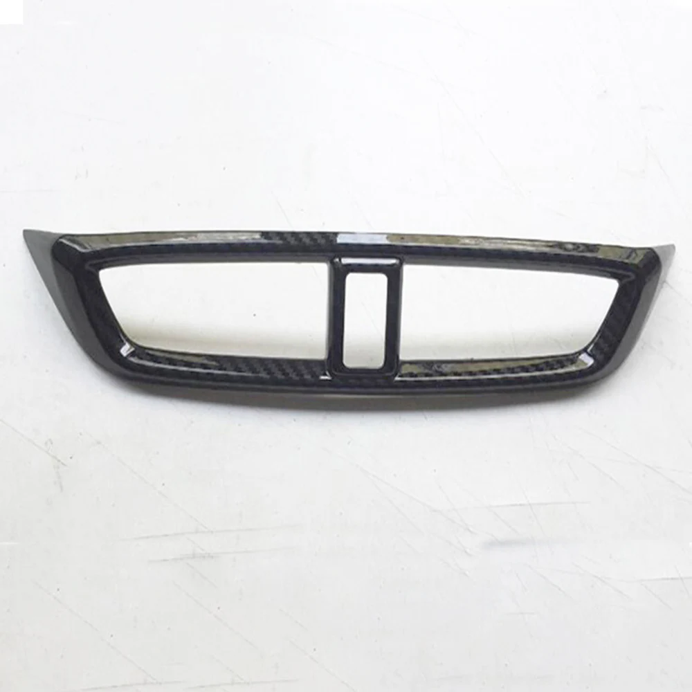carbon fiber Для Honda CRV Средний AC кондиционер вентиляционное отверстие крышка ABS хромированная декоративная накладка из углеволокна отделка 2 шт - Цвет: carbon fiber