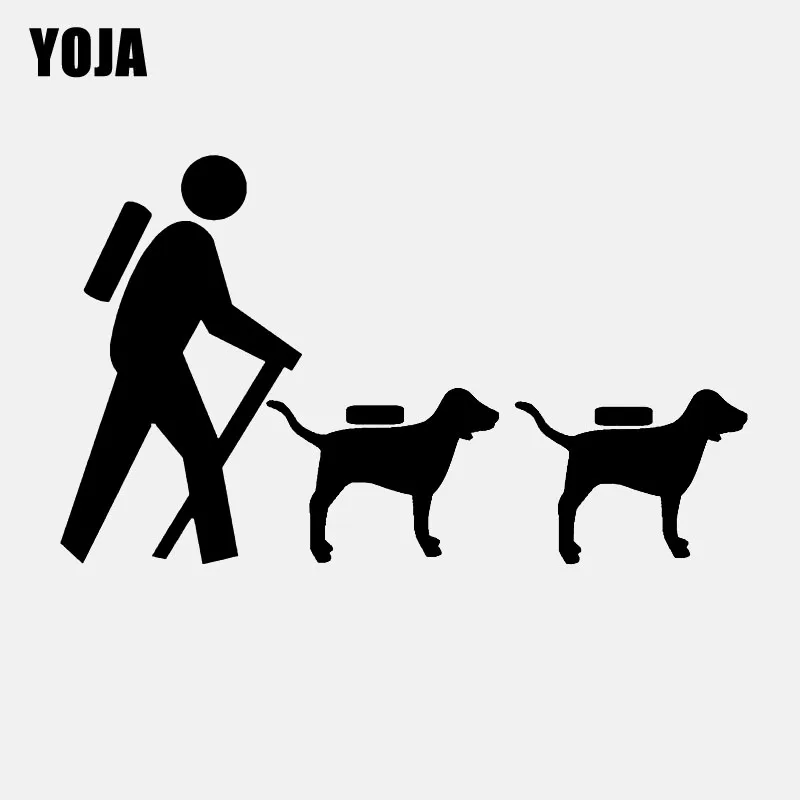YOJA 70 см * 41 8 Hiker Hiking With Dogs Camper настенные наклейки для дома и кемпинга Наклейка Декор