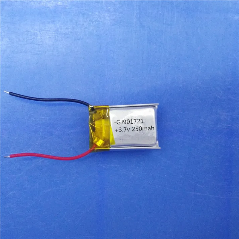 Free shipping by DHL Fedex 100pcs 3.7V 250mAh 901721 091721 Lithium Polymer Rechargeable battery