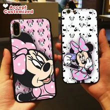 Чехол с принтом Микки для iPhone 11 Pro X XS Max XR 5 5S SE 6 6S 7 8 Plus чехол Минни для samsung Galaxy Note 8 9 10 S8 S9 S10 Plus S10E