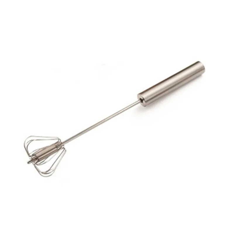 Cake Whisk Stirrer Egg Beater Hot Drink Foamer Rotate Hand Stainless