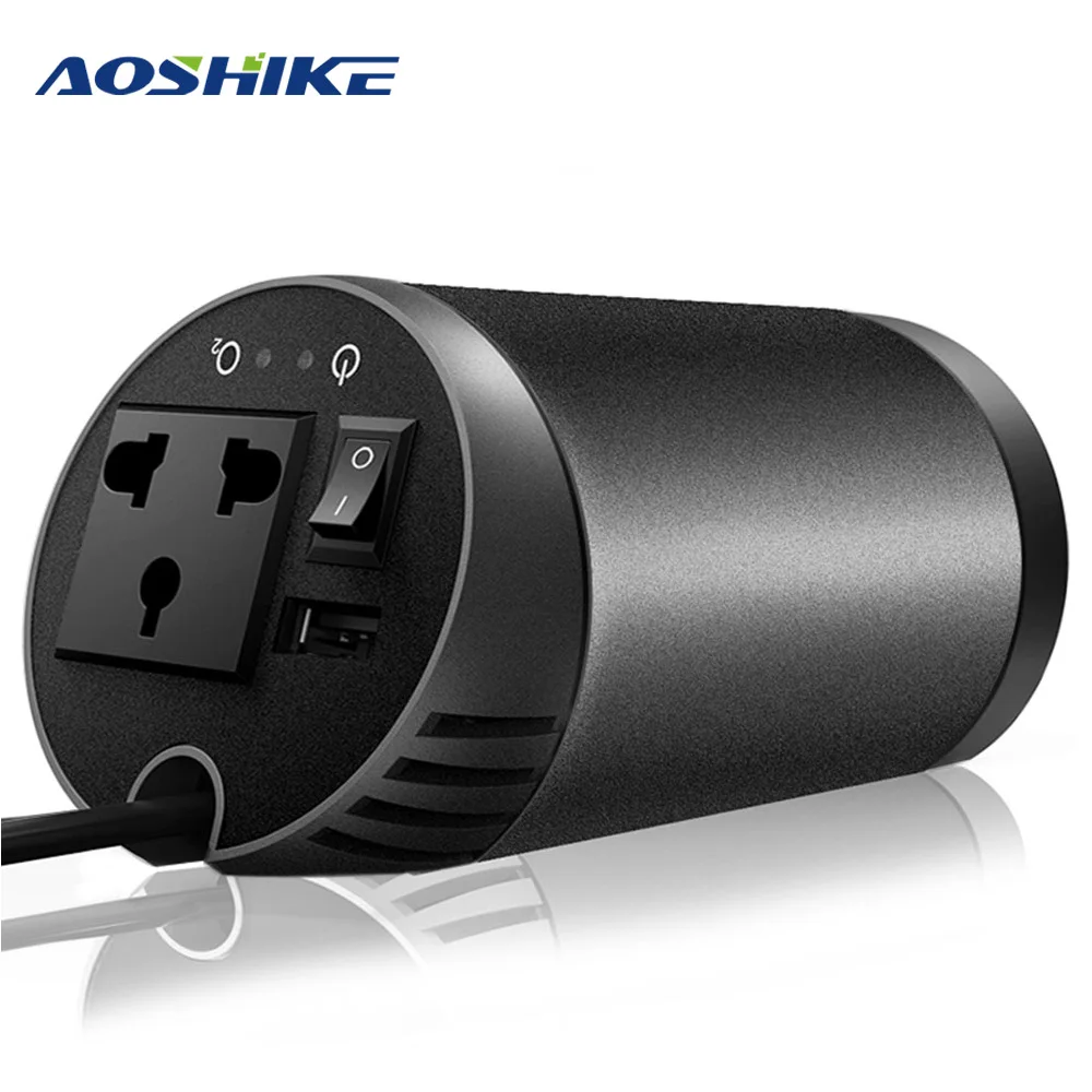 Автомобильный инвертор AOSHIKE 12 В до 220 В, очиститель воздуха, автомобильный инвертор, преобразователь напряжения, регулятор USB, автомобильное зарядное устройство, автомобильный источник питания