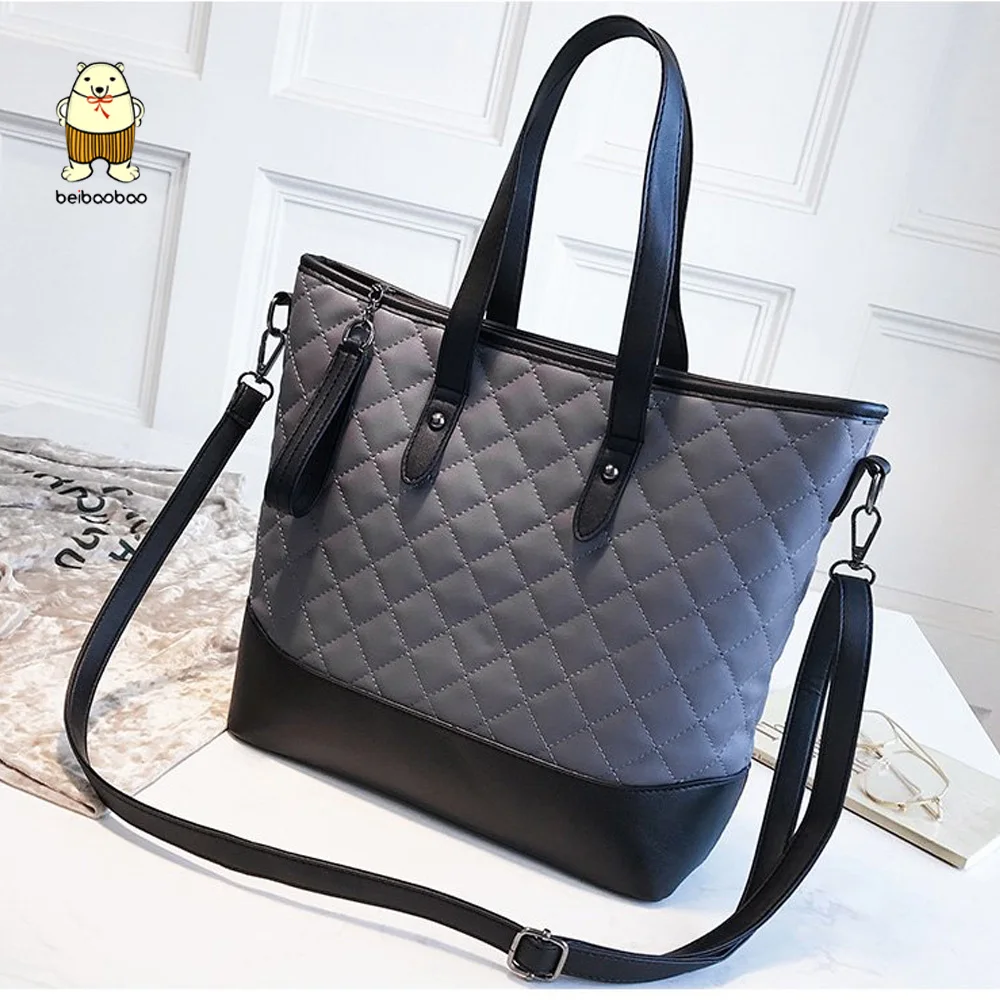 

Beibaobao 2019 New Women Totes PU Leather Handbags For Girl Luxury Fashion Shoulder Bag Female Lady Crossbody Design Totes