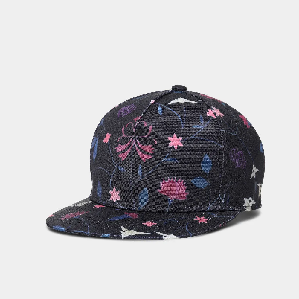 Модные мужские и женские бейсболки Snapback с цветочным принтом шляпы для пар качественная хлопковая кепка s Bone хлопковая регулируемая бейсболка - Цвет: Flower