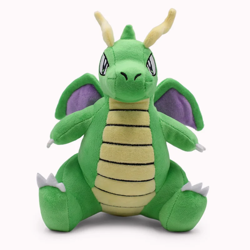 20 стилей Аниме Блестящий Mew Greninja Dragonair Psyduck Dragonite Kyogre Solgaleo Ho-Oh Magnemite мягкая плюшевая мультяшная кукла игрушка - Цвет: Dragonite green