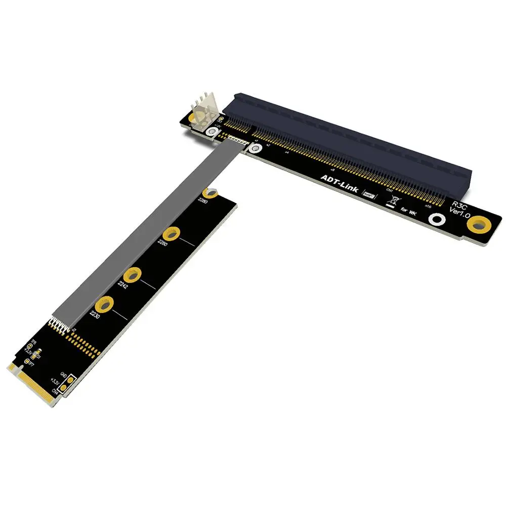 M.2 for NVMe To PCIe 16x Riser X11050ti 1060ti 1080ti RX580 Graphics Card Extender M2x16 PCI-e For NVIDIA AMD A N Computer | Компьютеры и