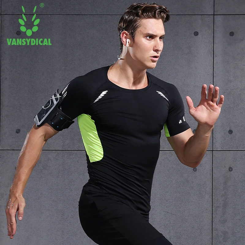 Мужская компрессионная рубашка с коротким рукавом Спортивная для бодибилдинга