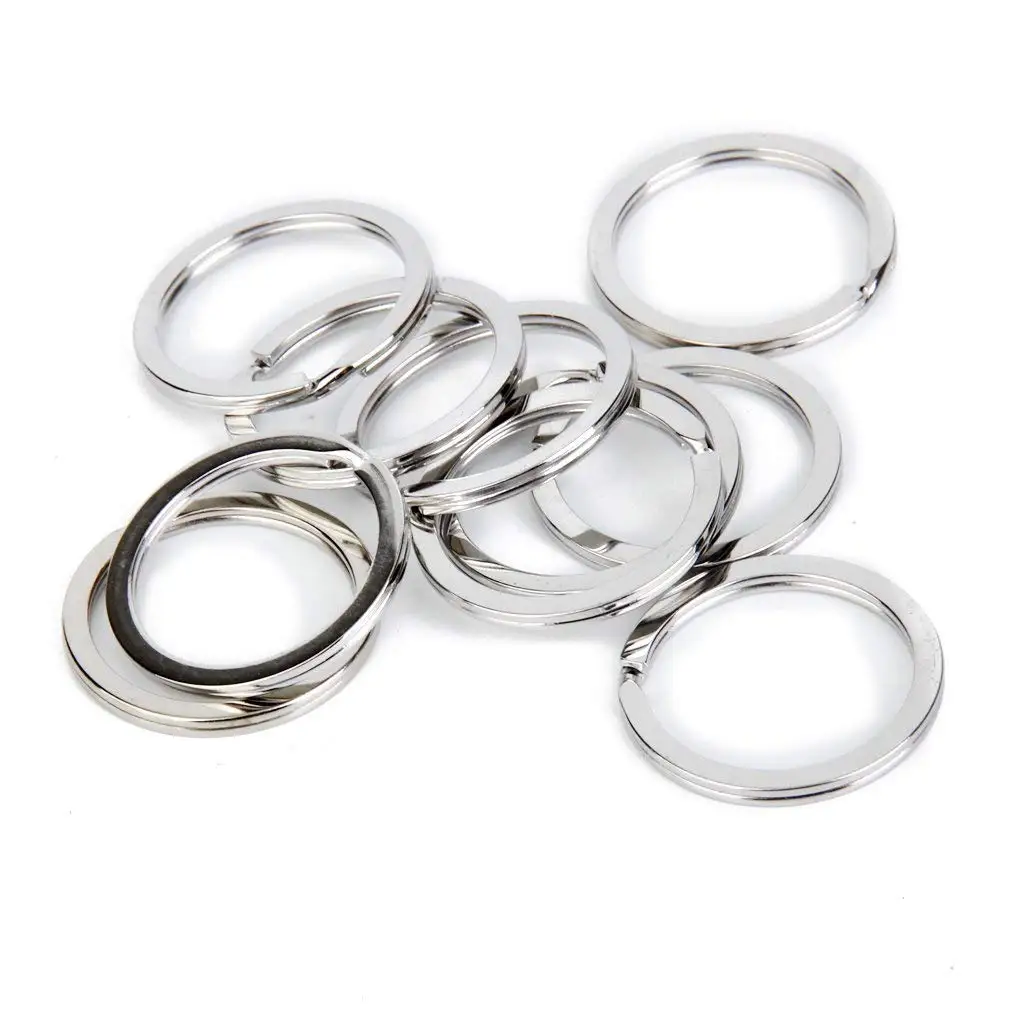 Flat Rings for Keychains 2 mm x 30 mm 100 pcs Silverin Key Chains from Jewelry & Accessories on