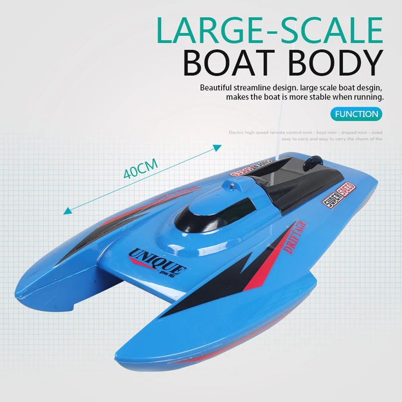 CT3352 39,5 см 40 МГц 3CH RC лодка супер скоростная игрушка с функцией удаления воды синий