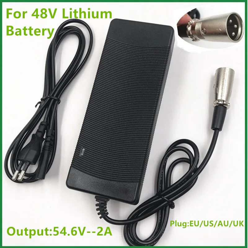 54 6v2a Charger 54 6v 2a Electric Bike Lithium Battery Charger For