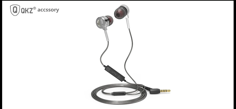 Original QKZ DM9 Zinc Alloy HiFi Earphone 3.5mm In-ear auriculares Super Clear Noise Isolating Mic MP3 MP4 fone de ouvido (12)
