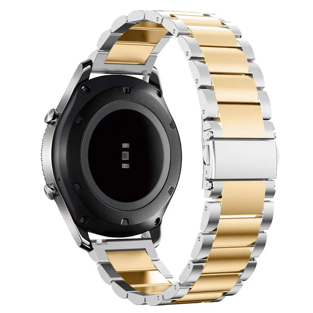 Для samsung Galaxy gear S2/S3 классические часы из нержавеющей стали ремешок для часов прямой браслет сетчатая Пряжка часы 22 мм умный ремешок