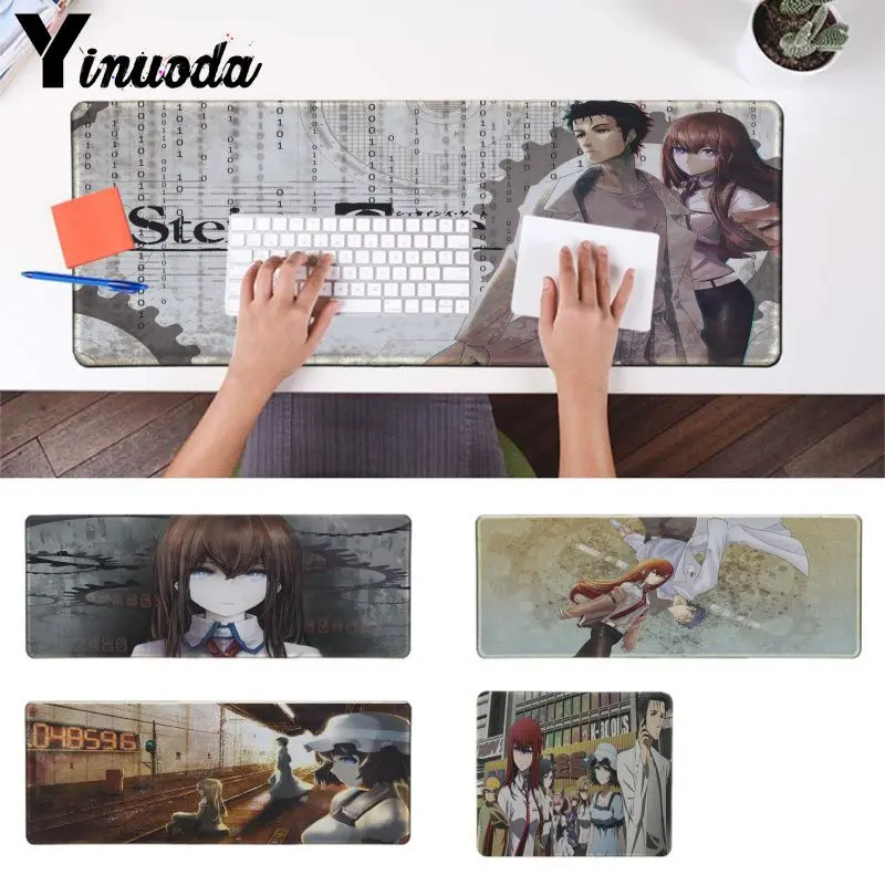 

Yinuoda Beautiful Anime Steins Gate Comfort Mouse Mat Keyboard Mat Gaming Mousepad Large Gaming Mouse Pad Locking Edge Mousepad