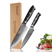 SUNNECKO дамасский 6,5 ''нож шеф-повара 5'' универсальный нож японский VG10 Стальные Кухонные ножи G10 Ручка острый нож для мяса фруктов инструмент