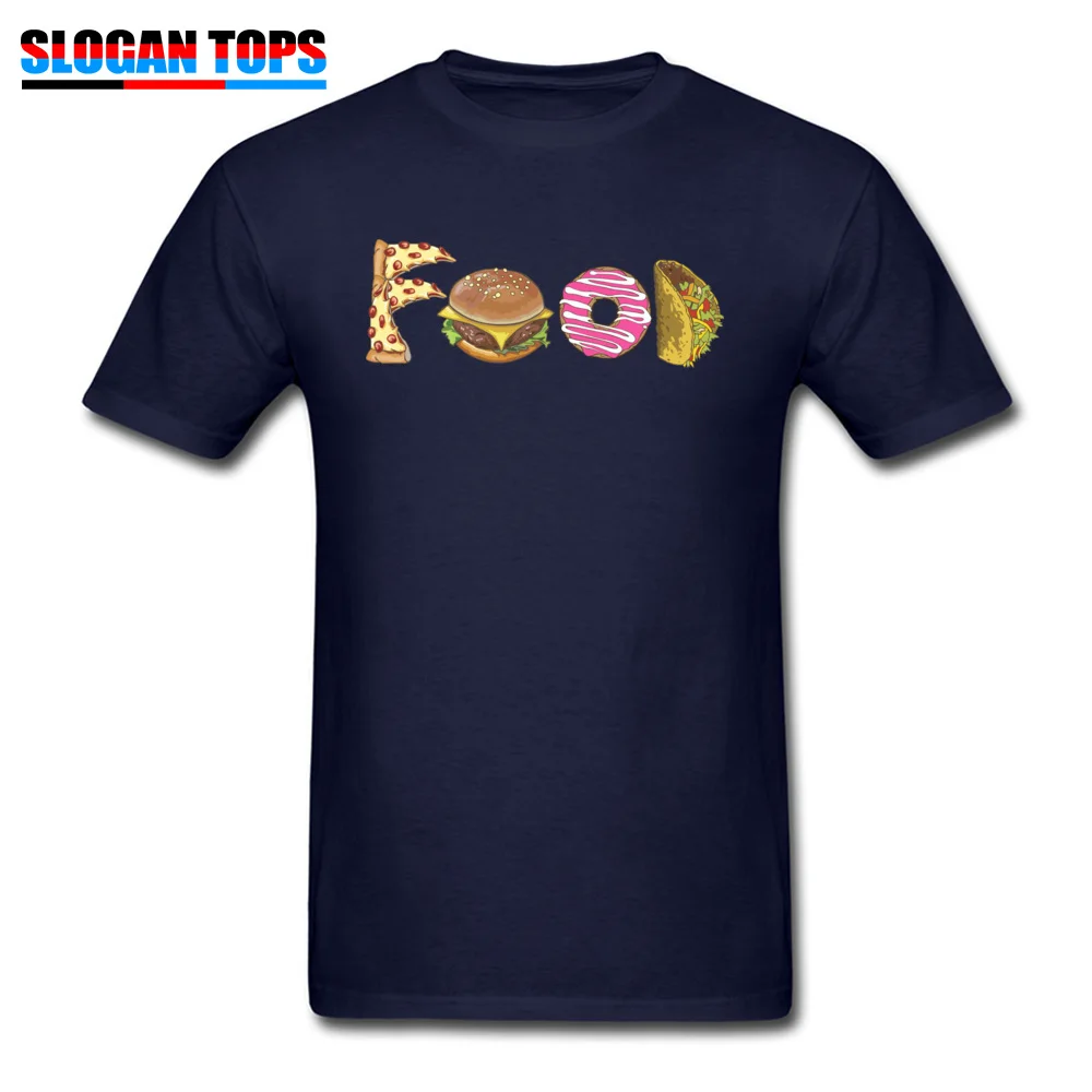 Normal yummy food Printed On Short Sleeve Father Day T Shirt Prevalent Crew Neck 100% Cotton Fabric Tshirts Men T Shirt yummy food navy